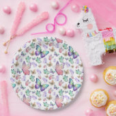 Aquarellbutterfische Nahtloses Muster Pappteller (Party)