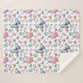 Aquarellbutterfische Nahtloses Muster Sherpadecke (Vorderseite (Horizontal))