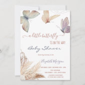 Aquarellbutterfische Pampas Grass Einladung (Vorderseite)