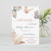 Aquarellbutterfische Pampas Grass Einladung (Stehend Vorderseite)