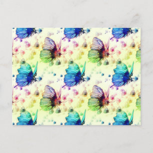 Aquarellbutterfische Postkarte