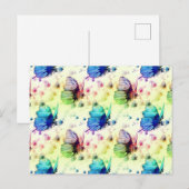 Aquarellbutterfische Postkarte (Vorne/Hinten)