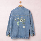 Aquarellbutterfische und Blume Jeansjacke (Hangar)
