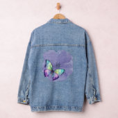 Aquarellbutterfische und Blume Jeansjacke (Hangar)