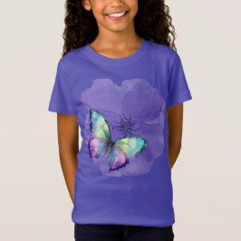 Aquarellbutterfische und Blume T-Shirt
