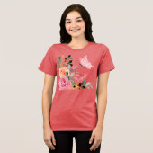 Aquarellbutterfische und Blume Tri-Blend Shirt (Vorderseite voll)