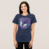 Aquarellbutterfische und Blume Tri-Blend Shirt (Vorderseite voll)