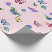 Aquarellbutterfische und Hydrangeas Geschenkpapier (Ecke)