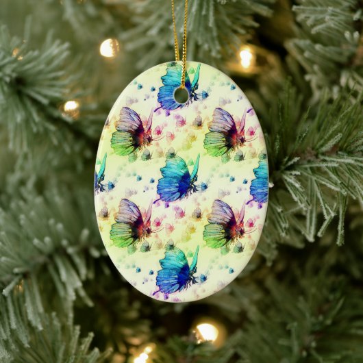 Aquarellbutterfliegen Ornament (Baum)