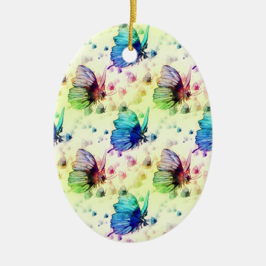 Aquarellbutterfliegen Ornament (Vorne)