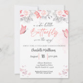 Aquarellbutterfly BläsernBaby-Dusche Einladung (Vorderseite)