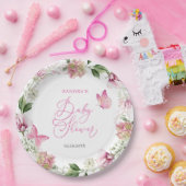 Aquarellbutterfly BläsernBaby-Dusche Pappteller (Party)