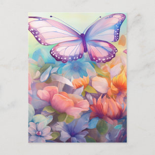 Aquarellbutterfly-Design Postkarte