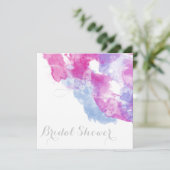 Aquarellbutterfly Himbeere Bliss Brautparty Einladung (Stehend Vorderseite)