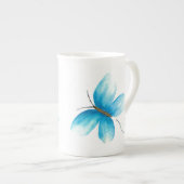 Aquarellbutterfly Knochen China Tasse (Vorderseite Rechts)