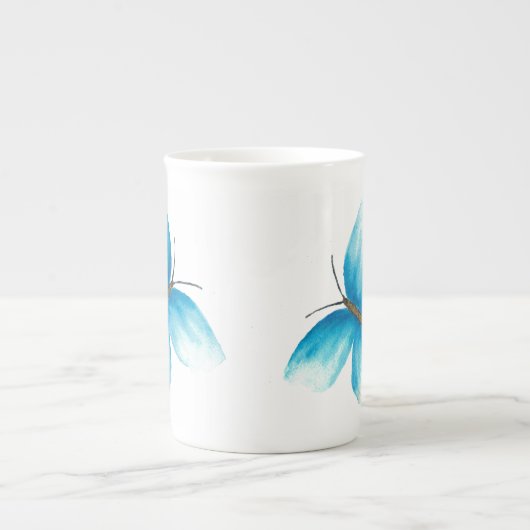 Aquarellbutterfly Knochen China Tasse (Vorderseite)