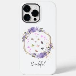 Aquarellbutterfly Lila Blume Blumenmuster Case-Mate iPhone 14 Pro Max Hülle
