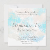 Aquarellbutterfly Ocean Shore Brautparty Einladung (Rückseite)