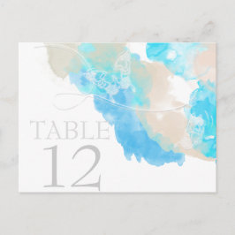 Aquarellbutterfly Ocean Shore Table Card Postkarte