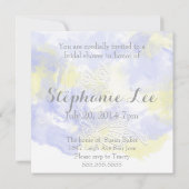 Aquarellbutterfly Periwinkle Lemon Bridal Showe Einladung (Rückseite)