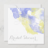 Aquarellbutterfly Periwinkle Lemon Bridal Showe Einladung (Vorderseite)