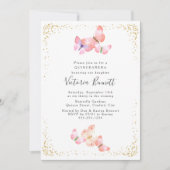 Aquarellbutterfly Quinceanera Foto 15. Einladung (Vorderseite)