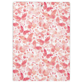 Aquarellbutterfly Rosa Muster Klemmbrett (Rückseite)