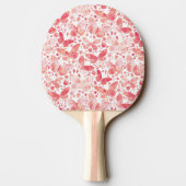 Aquarellbutterfly Rosa Muster Tischtennis Schläger (Rückseite)
