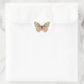 Aquarellbutterfly Rundkleber Runder Aufkleber (Tasche)