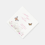 Aquarellbutterfly Wildblumen Kinderdusche Serviette (Ecke)