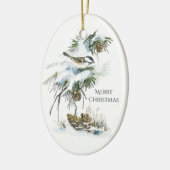 AquarellChickadee Keramikornament (Links)