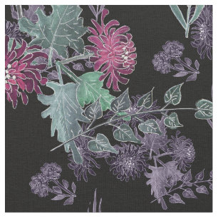 Aquarellchrysanthemen Blume Blütenblüte Stoff