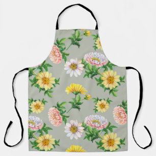 Aquarellchrysanthemen, nahtlose Blumenmuster Schürze