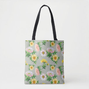 Aquarellchrysanthemen, nahtlose Blumenmuster Tasche