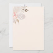 Aquarellcreme Rose Beige Hochzeit Einladung (Rückseite)