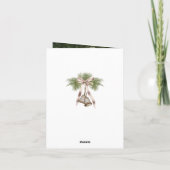 Aquarellcreme-Urlaubskarte Feiertagskarte (Rückseite)