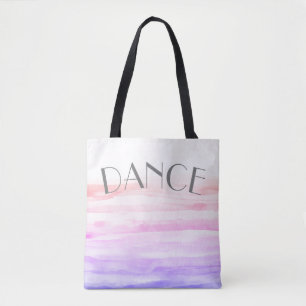 Aquarelldesign pink und lila künstlerischer Tanz Tasche