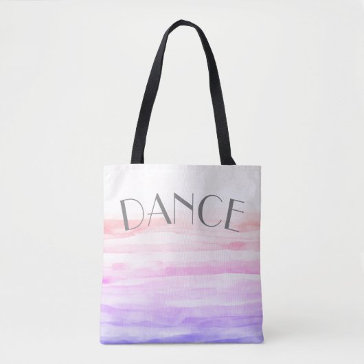 Aquarelldesign pink und lila künstlerischer Tanz Tasche (Vorderseite)