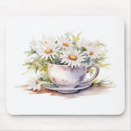 Aquarelldiäten in Kaffeebechern mit Saucer Mousepad