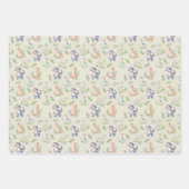 Aquarelldinosaurier auf graugelb geschenkpapier set (Vorderseite 2)