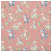 Aquarelldinosaurier auf Rosa Stoff (Muster)