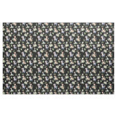 Aquarelldinosaurier auf schwarzem Stoff (Fat Quarter (45,7 x 55,9 cm))