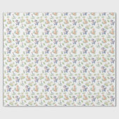 Aquarelldinosaurier auf Weiß Geschenkpapier (Flach)