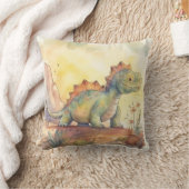 Aquarelldinosaurier für ein Kinderzimmer Kissen (Decke)