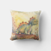 Aquarelldinosaurier für ein Kinderzimmer Kissen (Vorderseite)