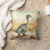 Aquarelldinosaurier für ein Kinderzimmer Kissen (Decke)