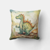 Aquarelldinosaurier für ein Kinderzimmer Kissen (Rückseite)