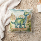 Aquarelldinosaurier für ein Kinderzimmer Kissen (Decke)