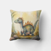 Aquarelldinosaurier für ein Kinderzimmer Kissen (Rückseite)