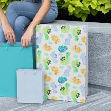 Aquarelldinosaurier Nahtloses Muster